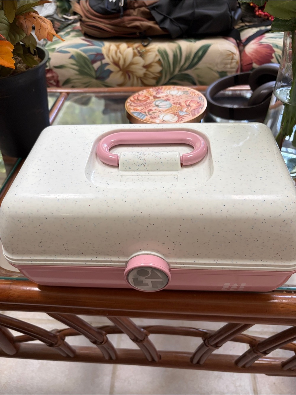 Caboodles Pink and Cream Cosmetic Organizer Case